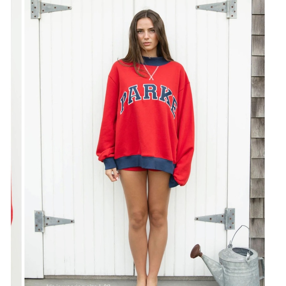 Parke Heritage Two Tone Varsity Mockneck L/XL Firecracker